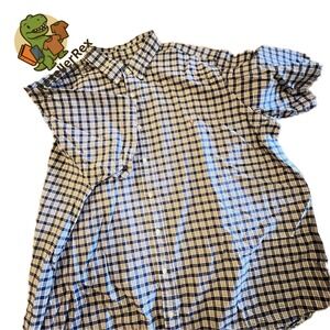 Ralph Lauren Plaid Button Up Shirt 4XB‎ Tall Mens Blue White Red Short Sleeve